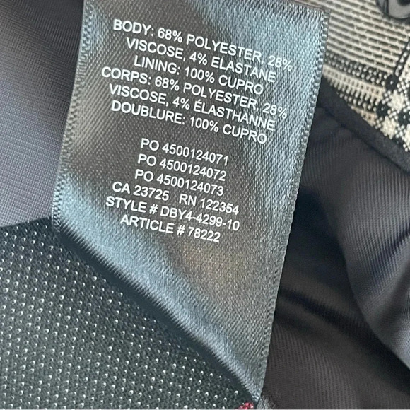 NWT Aritzia Wilfred Womens 00 Margaux Plaid Checkered Black Gray Blazer - Picture 7 of 11